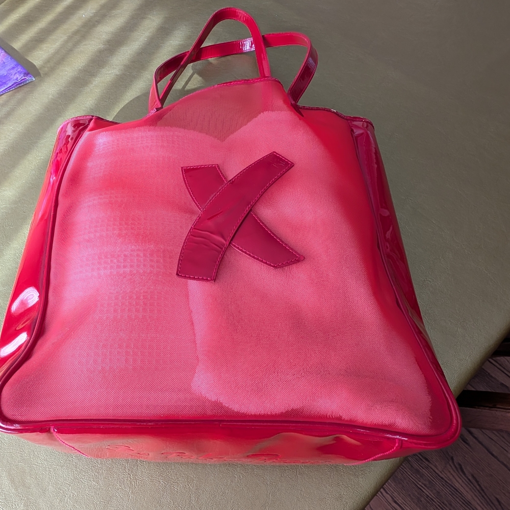 Paloma Picasso Red Patent tote -- RARE